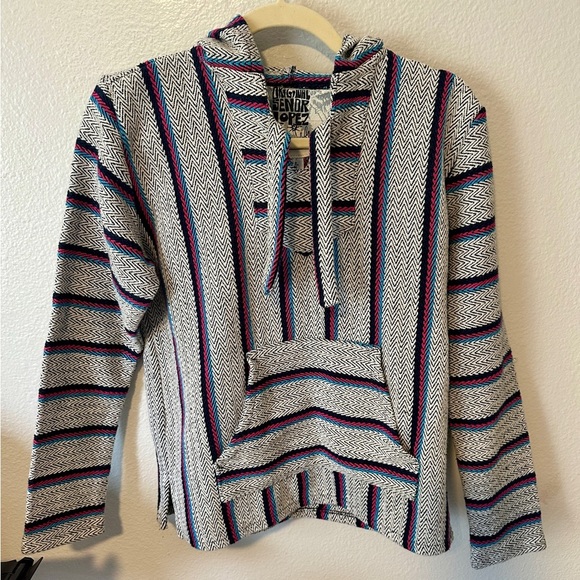The Original Señor Lopez Baja Hoodie striped XS pullover $60 surf recycled - Picture 2 of 5